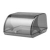 LeeQinersw Bread Storage Bin Acrylic Bread Box Bread Keeper Countertop Container with Lid Large Capacity Sturdy Material Suitable, Clear Grey