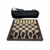 LeeQinersw Chess Board Play Set with Lightweight PE Material Foldable for Easy Storage Versatile Use Designed for Travel Suitable for Picnics Backyard School Tournaments, Pieces Board Bag