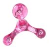 LeeQinersw Massage Roller Manual Muscle Relaxation Tool Ergonomic Palm Grip Full Body Relief Rotating Steel Balls Portable Construction Suitable for Office Travel Home Use, Pink