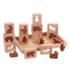 LeeQinersw Shape Matching Board Interactive Puzzle with Animal and Vehicle Inserts Beech Wood Shape Sorter for Shape Matching and Motor Practice Suitable for Learning Early Education Rainy