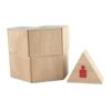 LeeQinersw S Triangle Set Wooden Stacking Blocks Sensory Toys Rubberwood Crafted for Supporting Motor Skills Suitable for Siblings