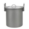 LeeQinersw Titanium Rice Steamer Pot Cooker Vessel With Pure Titanium Build Lightweight With Portable For Camping And Home Suitable for outdoor cooking daily meal prep small kitchens gift giving home use