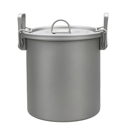 LeeQinersw Titanium Rice Steamer Pot Cooker Vessel With Pure Titanium Build Lightweight With Portable For Camping And Home Suitable for outdoor cooking daily meal prep small kitchens gift giving home use