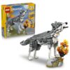 LEGO Creator 3 in 1 Forest Animals: Gray Wolf - Building Toy for Boys & Girls, Ages 8+ - Build a Wolf, Falcon or Raccoon - Gift for Kids' Birthdays - 31393