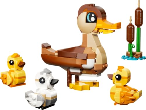 LEGO Creator Duck Family Building Set – 262-Piece Animal Toy with Posable Mother Duck & 3 Ducklings, Cute Play & Display Model, Gift for Kids – 40885