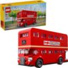 LEGO Creator London Bus – 245-Piece Double-Decker Bus Building Set, Iconic British Vehicle Model with Turning Wheels, Collectible London Souvenir Gift for Kids Boys & Girls – 40953