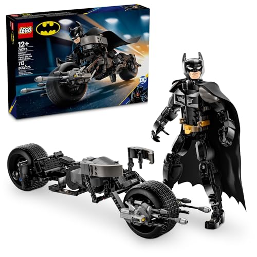 LEGO DC Batman Construction Figure & The Bat-Pod Bike Building Toys - Batman Action Figure from The Dark Knight for Boys & Girls, Ages 12+ - Superhero Gift Ideas for Kids - 76273