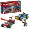 LEGO NINJAGO Rogue vs. Drix Race Car Duel Building Toy for Preschool Kids - Ninja Toy with Starter Brick for Boys & Girls, 4+ - Gift Idea for Birthdays & Dragons Rising Fans - 71840
