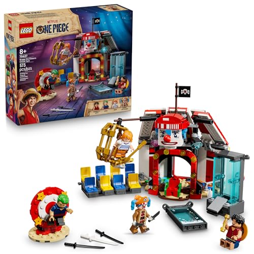 LEGO ONE PIECE Buggy the Clown’s Circus Tent Building Blocks - Creative Building Toy for Boys & Girls, 8+ - 4 Toy Figures & Playset for Pretend Play - Gift Idea for Birthdays & Anime Fans - 75637