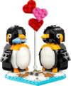 LEGO Penguins in Love Building Set – Cute Animal Display Model, Romantic Valentine’s Day Collectible, Gift for Couples Fans - 40886