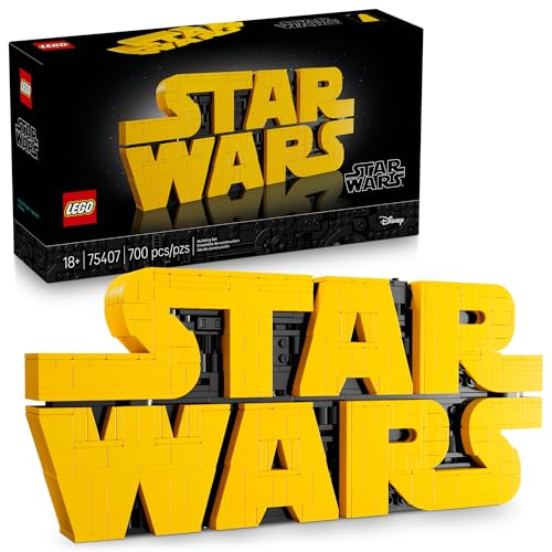LEGO Star Wars Brick-Built Star Wars Logo - Building Set for Adults 18+ - Star Wars Gift Idea for Birthdays - Collectible DIY Model Kit - Home Decor Idea for Fans of The Movie Series - 75407
