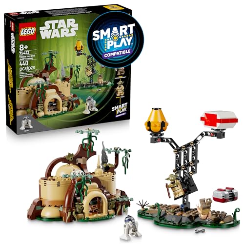 LEGO Star Wars SMART Play: Yoda’s Hut and Jedi Training - Building Toy for Role Play - Compatible Set with 2 SMART Tags and 2 Minifigures - Gift for Boys, Girls and Kids Ages 8+ - 75422