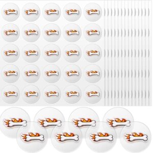 Leinuosen 200 Pcs 8 Sheets Football Helmet Decals Flame Bone Vinyl Decals Football Awards Stickers for Sports Teams, 1-1/8" Clear Waterproof Stickers for Coach Awards Helmets Lacrosse Baseball Hockey