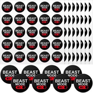 Leinuosen 200 Pcs Beast Mode Football Helmet Stickers 1-1/8 Inches Sports Fan Shop Beast Mode Helmet Award Decals Vinyl Self Adhesive Stickers for Car Hockey Lacrosse Football Baseball, 8 Sheets