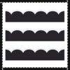 Leinuosen 50.5 ft Bulletin Board Borders 44 Pcs Black and White Wave Line Scalloped Border Trims with 20 Sheet Glue Point Dots Back to School Decoration for Home Classroom School Office Decor(White)