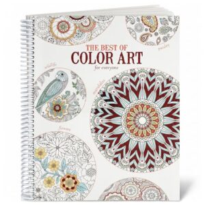 Leisure Arts The Best Of Color Art For Everyone Adult Coloring Book For Women And Men, 8.5" X 10.75" - Over 90 Designs - Stress Relieving Adult Coloring Books