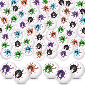 Leitee 60 Pcs Halloween Eyeballs Plastic Scary Fake Eye Balls for Craft Realistic Table Tennis Eyeballs Horror Props Colored Table Tennis Ball for Adult Halloween Party Decoration(1 Inch,Colorful)