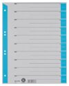 Leitz Index for A4, cover sheet and 10 dividers, tabs can be cut to size, 100 pieces, extra width, grey/blue, 100% recycled cardboard, 16523030