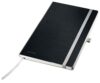 Leitz Style A5 Squared Notebook, Soft Cover, 160 Pages, 80 Sheets, FSC-Certified 100 g/m² Paper, Elastic Strap & Bookmark, For Office & Home Office, Black, 44881094
