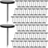 Lekgavd 100pcs Flat Head Thumb Tacks for Wall, Black Metal Push Pins