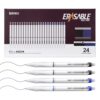 Lekreo 24 Counts Erasable Gel Pens, 0.7mm Fine Point Retractable Clicker Pens with 24 Black Blue Refills,Make Mistakes Disappear for Writing Planner Drawing and Crossword Puzzles