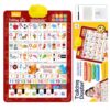 Leleyu Bilingual English-Spanish Interactive Learning Poster, Talking ABC Alphabet Numbers Educational Toy