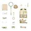 LEMQWZN 10 Pcs Hexapod Catching Kit, Magnify Glass, Outdoor Toys, Butterfly Net, Comes with a Vest and Bag, Enjoy the Pleasure of Nature