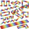 LENDOD 30 Pack Rainbow Wacky Track Toys Snap and Click Fidgets Toys - Party Favors Bulk, Finger Sensory Toy for Stress Relief, Goodie Bag Fillers, Treasure Box Toys for Classroom, Stocking Stuffers