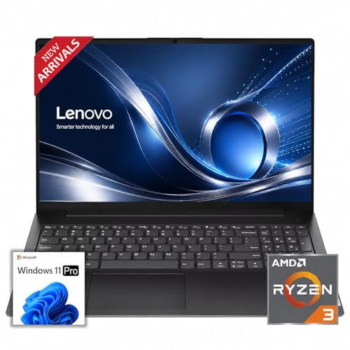 Lenovo New 15.6" FHD Business Laptop(2026-2027 Premium Edition), AMD Ryzen 3 7320U(Beats i7-1065G7) CPU, 16GB DDR5, 512GB PCIe, Ultra Slim Design, 14.5-Hour Battery Life, Windows 11 Pro with MS365 Web