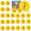 Lenwen 26 Pcs Classroom Clock Kit 24 Hours Learn to Tell Time Teaching Clock Toy for Kids Teaching Time Resources for Kids Learning Teacher Classroom Supplies (Yellow)