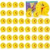 Lenwen 75 Pcs Classroom Clock Kit 24 Hours Learn to Tell Time Teaching Clock Toy for Kids Teaching Time Resources for Kids Learning Teacher Classroom Supplies (Yellow)