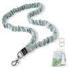 LENYNAL Teacher Scrunchies Lanyards for Id Badges and Keys, Green