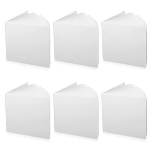 Leooomap 6 Pcs Hardcover Blank Board Book for Adults, 10 Sheets 20 Pages Thick Paper Sketchbook, 6.5 x 6.5 Inch Drawing Writing Journal for School Office Art Projects