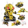 LESSETI 5-in-1 STEM RC Robot Building Blocks Kit, Educational Toys Age 6-12
