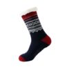 LESSO Christmas Thick Slipper Sock for Women, Xmas Fuzzy Non Slip Socks Comfy Fluffy Warm Winter Home Holiday (Navy,One Size)