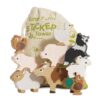 Le Toy Van Petilou Wooden Sunny Farm Stacking Animals and Bag