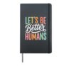 Let's Be Better Humans Hardcover Journal, Black