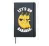 Let's Go Bananas Cute Yellow Banana Love Kawaii Hardcover Journal, Black