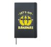 Let's Go Bananas Kawaii Yellow Banana Meme Banana Hardcover Journal, Black