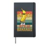 Let's Go Bananas Rocker Yellow Banana Meme Funny Banana Hardcover Journal, Black