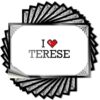 Lettering Sticker Reading Goods Cover I Love Terese - No Residue Decals for Boys(12X18CM)