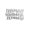 Letter Number Metal Cutting Dies Carbon Steel Embossing Template Stencil Scrapbooking for Card Die