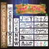 Letter Stencils ,Christmas Stencils for Painting on Wood Reusable,Snow and Joy Sign Stencil, Large Holiday Stencils for Wood Craft Supplies, Art & DIY Crafts