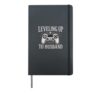 Leveling Up to Husband Game Controller Design Hardcover Journal, Black