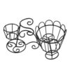 Levemolo Creative Tricycle Shape Iron Mini Fry Basket for Serving French Fries and Chips, Black Wire Snack Display Rack with Multiple Uses for Events and Street Food Stalls
