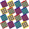 Lewtemi 4 Pcs Travel Tic Tac Toe 2 x 2 x 0.4 Inch Mini Board Game Toys Portable Tic Tac Game Toy Retro Mini Games for Kids Red Blue Purple Yellow Pocket Board for Party Favors Classroom Prizes
