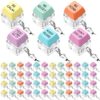 Lewtemi 72 Pcs Keyboard Fidget Toys Keychains Back to School Gifts Classroom Prizes Employee Appreciation Gifts Motivational Quotes Stress Relief Fidget Clicker Bulk (Pastel)
