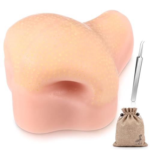 Lewtemi Pimple Popper Toy Stress Relief Zit Popping Toy Squeeze Nose Blackhead Remover Simulator with Tweezers for Adults only Novelty Fun