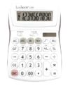 LEXIBOOK - 10 Digit Desktop Calculator with Folding Display - Basic and Memory Function - Large Keys and Screen for Office, School, Home - Solar & Batteries - White/Gray - C210LXB