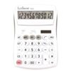 Lexibook - 12 Digit Desktop Calculator with Folding Display - Basic and Memory Function - Large Keys and Screen for Office, School, Home - Solar & Batteries - White/Gray - C212LXB